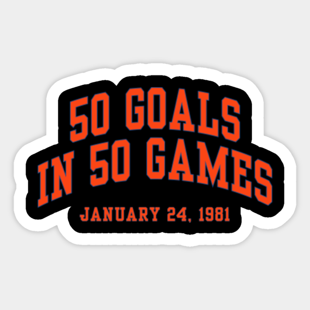 50 Goals In 50 Games Goals Sticker TeePublic UK
